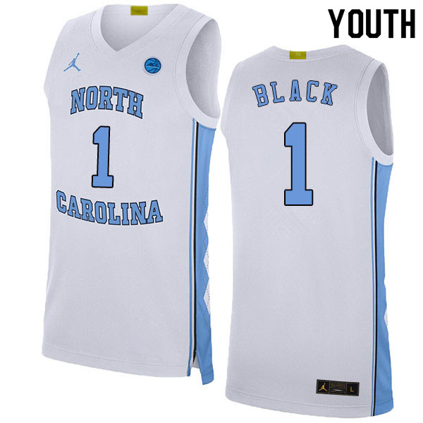 2020 Youth #1 Leaky Black North Carolina Tar Heels College Basketball Jerseys Sale-White